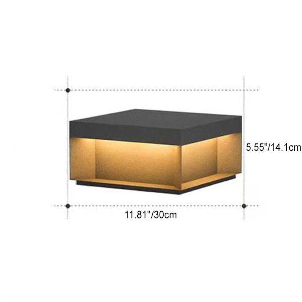Solar Modern Simple Glass Cuboid LED Outdoor Landscape Light - Image 7