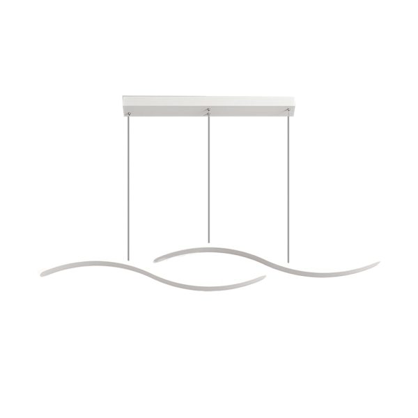 2-Wavy Line LED Dining Room Pendant Light - 3-Step Dimming - Image 7