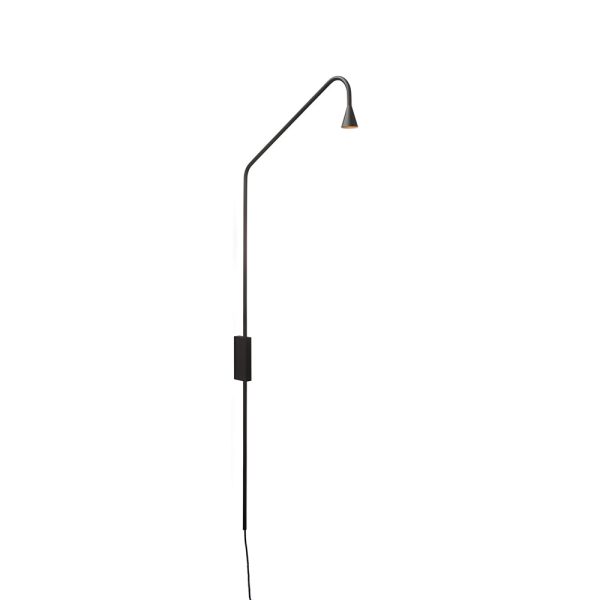 Swing Long Arm Austere Wall Lamp - Black/Gold - Image 7