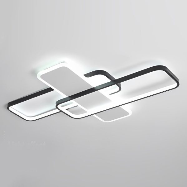 Square Overlapping Stepless Dimming LED Nordic Ceiling Lights Chandeliers - Image 9
