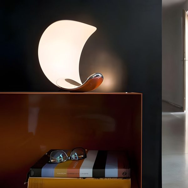 Curl Polished Silver Chrome LED Table Lamp - Touch Control - Image 4