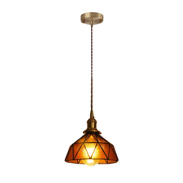 Vintage Stained Glass Pendant Light Hanging Ceiling Lights - Image 8