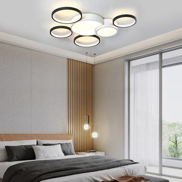 Multiple Circles LED Nordic Ceiling Lights Flush Mount Lighting - Image 4