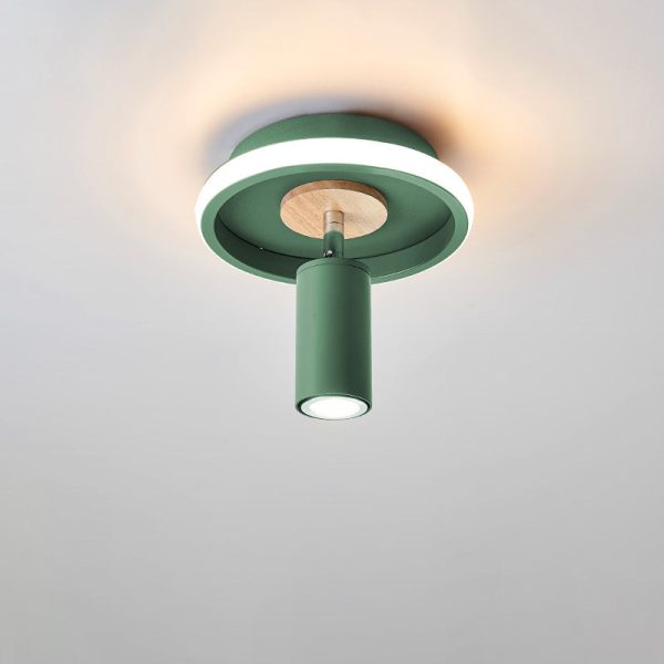 Contemporary Industrial Iron Barrel Spotlight 1-Light Flush Mount Light - Image 4