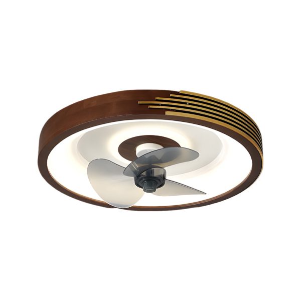 19.7-in Walnut 6-Speed Flush Mount Ceiling Fans With LED Light and Remote - Image 8