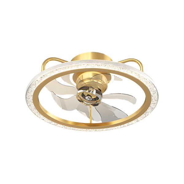 Creative 360?? Shake Head Round 3 Step Dimming Modern Ceiling Fans with Light - Image 7