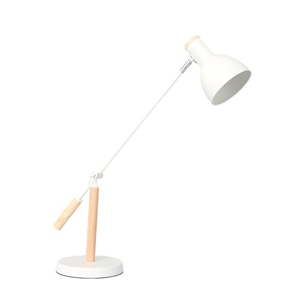 Adjustable Rotatable Wood and Metal Reading Desk Lamp for Modern Spaces - Image 8