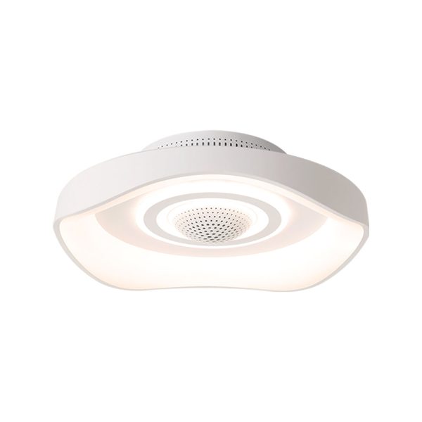 20'' Modern Round Bladeless Ceiling Fan with Dimmable LED Light - Image 8
