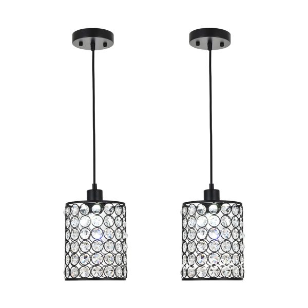 2 Pcs Cylinder Crystal Decorative Shade Minimalist Nordic Chandelier - Image 7