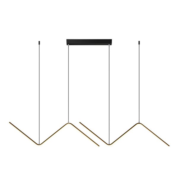 Wavy Linear 3 Step Dimming LED Nordic Chandelier Pendant Light Hanging Lamp - Image 8