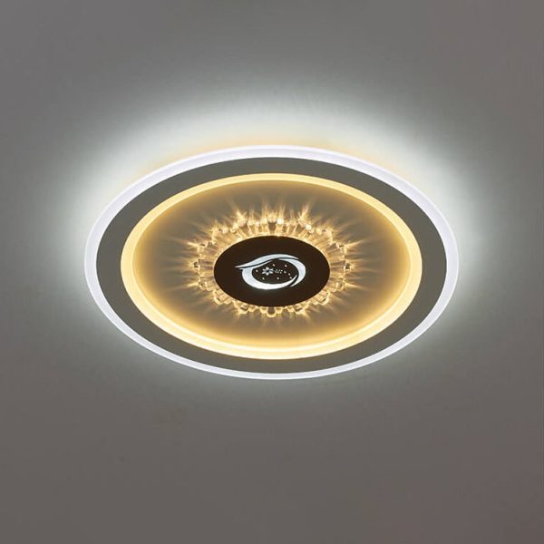 Round Acrylic Simple LED Flush Mount Light - Image 2