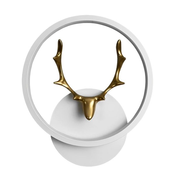 Round Square Creative Antlers Design LED Modern Wall Lamp Bedside Light - Image 11