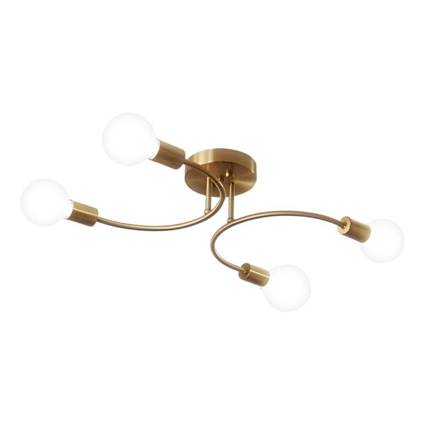 4/6/8-Light Curved Arms White Shade Modern Ceiling Light Fixture - Image 5