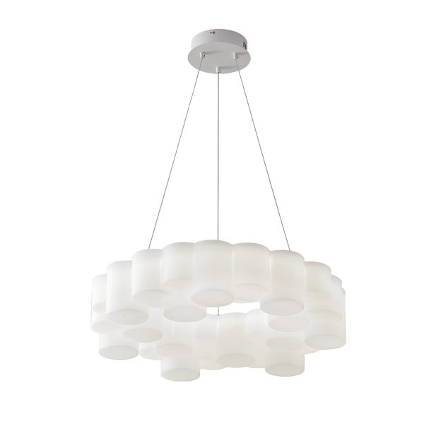 Ring Honeycombs Three Step Dimming LED White Ins Nordic Chandelier Light - Image 10