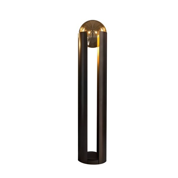Dia 9.8 inch Amber Glass Ball Shade and Black Softwing Lamp - Image 5