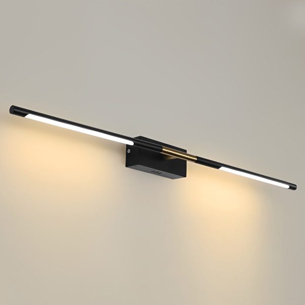 23.6''/39.4'' Black and Gold Linear LED Bathroom Vanity Light Bar - Image 11