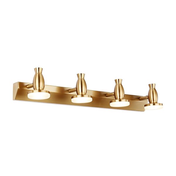 Adjustable Gold Bathroom Vanity Light with 180?? Rotatable Heads - 3/4 Light LED Fixture - Image 7