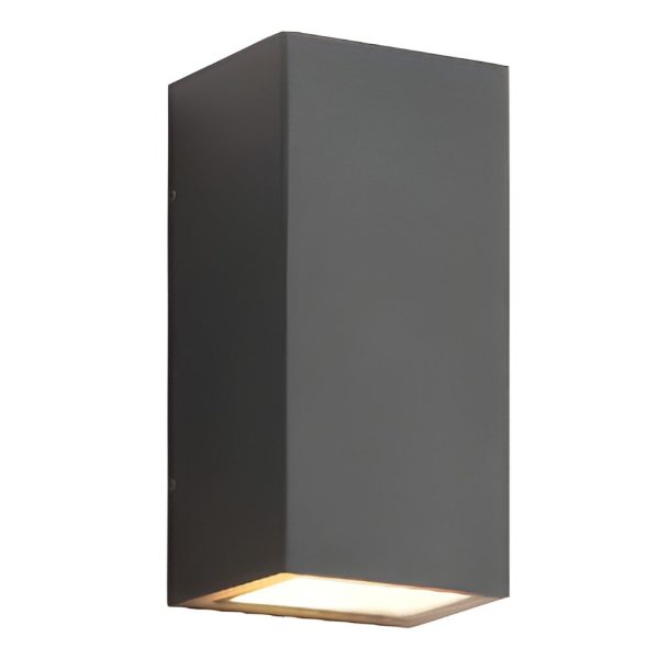 Rectangular Waterproof Up and Down Lights LED Solar Modern Wall Sconce Lighting - Image 6
