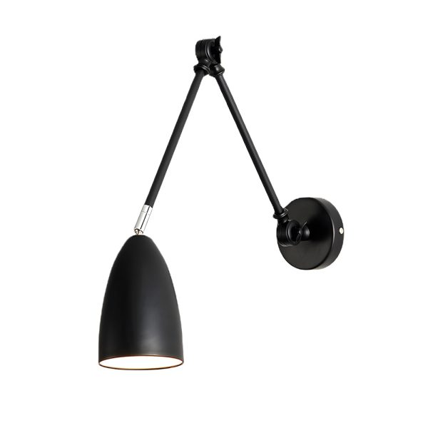 Swing Arm Wall Lamp Long 1 Bulb Rod Rocker Arm Wall Mounted Sconce with 3 Adjustable Joints - Image 10