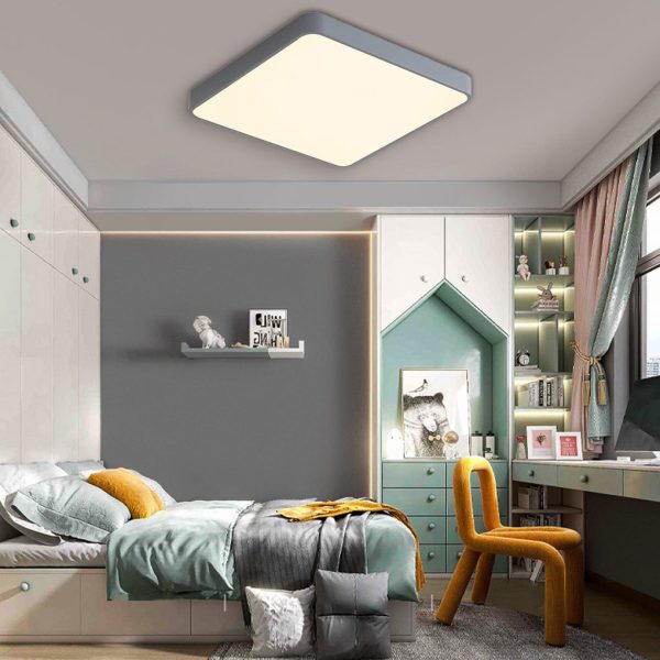 Square Modern Style Design Flush Mount Lighting Metal PVC Acrylic LED Bedroom Ceiling Lights - Image 5