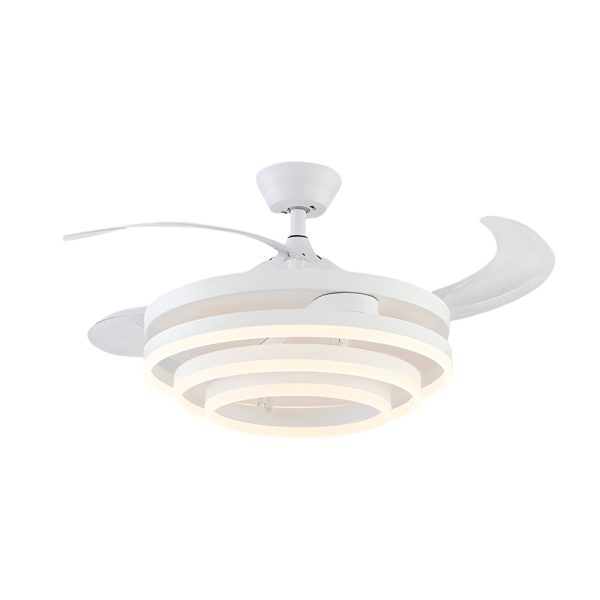 Modern 41" Retractable Ceiling Fan with LED Lights and Remote Control - Image 8