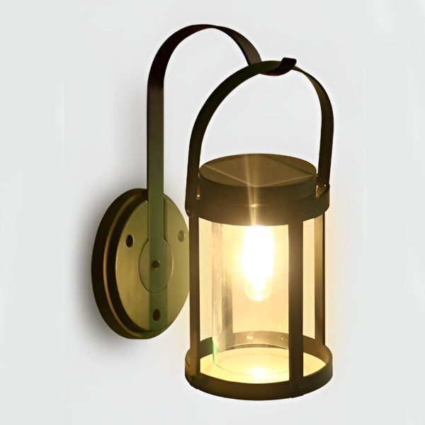 Portable Lantern Shaped LED Waterproof Modern Solar Plug in Wall Sconce Lighting - Image 6