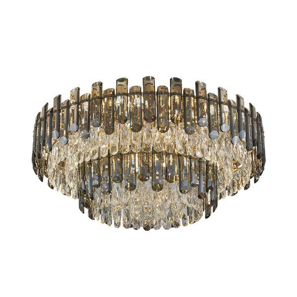 Round Metal Crystal Three Step Dimming Luxury Modern Ceiling Lights - Image 8