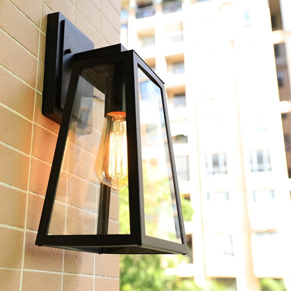 Trapezoidal Waterproof LED Vintage Outdoor Wall Light Wall Sconce Lighting - Image 4