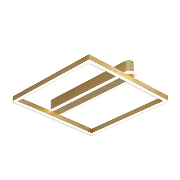 Square Double Frame Metal Aluminum Creative LED Nordic Ceiling Light Fixture - Image 9