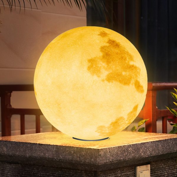 Moon-Shaped Outdoor Pier-Mount Pillar Accent Post Light - Image 3