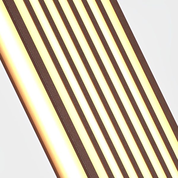 Retro Vertical Stripe Grid LED Waterproof Brown Outdoor Wall Lamp - Image 11