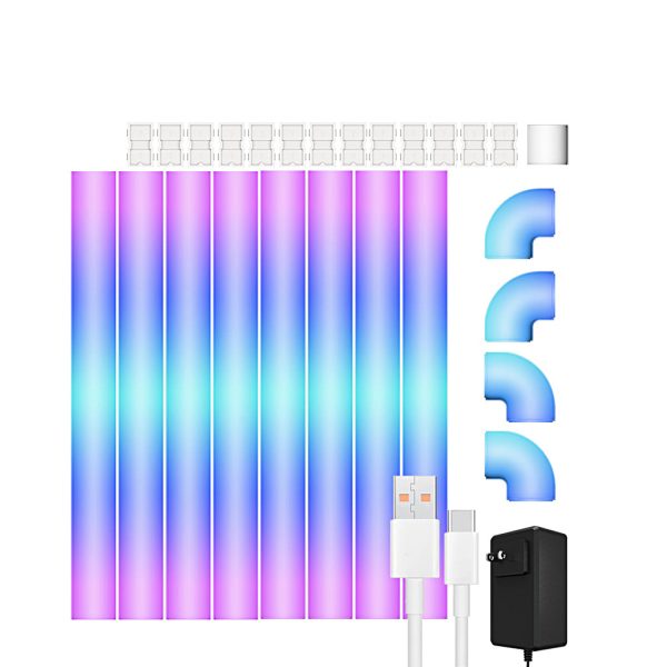 RGBIC Smart Wireless App Remote Control Splicing Decor Wall Sconce Lighting - Image 7