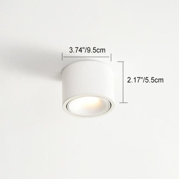 Modern Minimalist Round Spotlight Adjustable LED Flush Mount Ceiling Light - Image 9