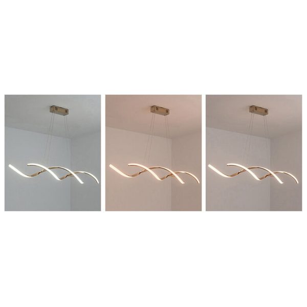 Modern Minimalist Strip Curve Island Light LED Chandelier - Image 18