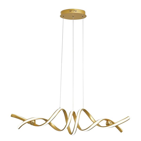 Wave Strip Twisted Creative Stepless Dimming LED Nordic Chandelier Light - Image 10