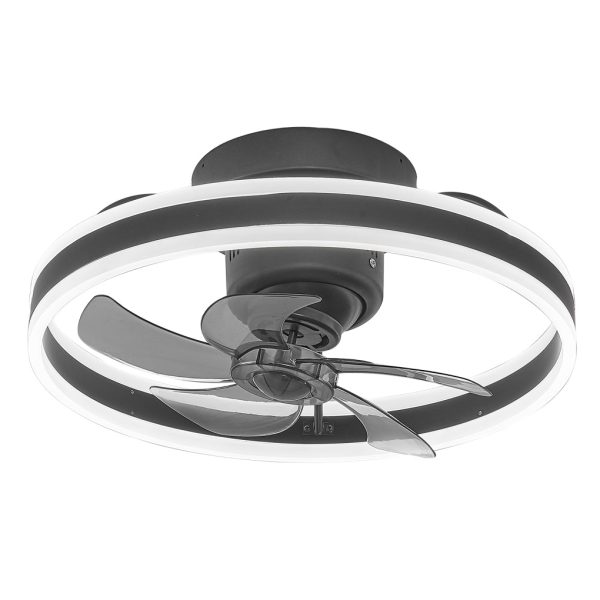 Round Stepless Dimming LED 360?? Rotating Modern Ceiling Fan Light - Image 14