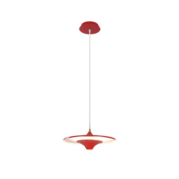13.8'' 1-Light Round UFO Pendant Lights LED Metal Hanging Lighting Small Spaceship Pendant Lamp for Bar - Image 11