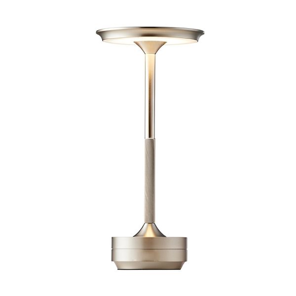 Plated Metal Slender Cordless UFO Alien Table Lamp - Image 12