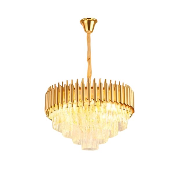 Round Oval Crystal Three Step Dimming Luxury Post-Modern Chandelier - Image 9