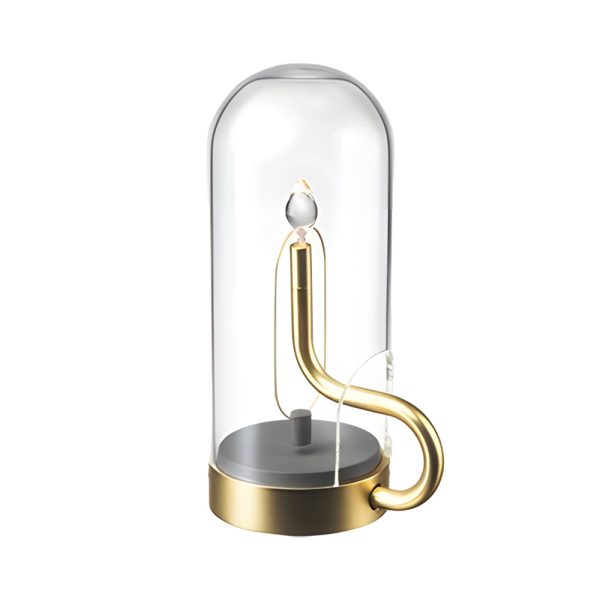Glass Dome HYMN Accent Table Lamp - LED Candle - Image 7
