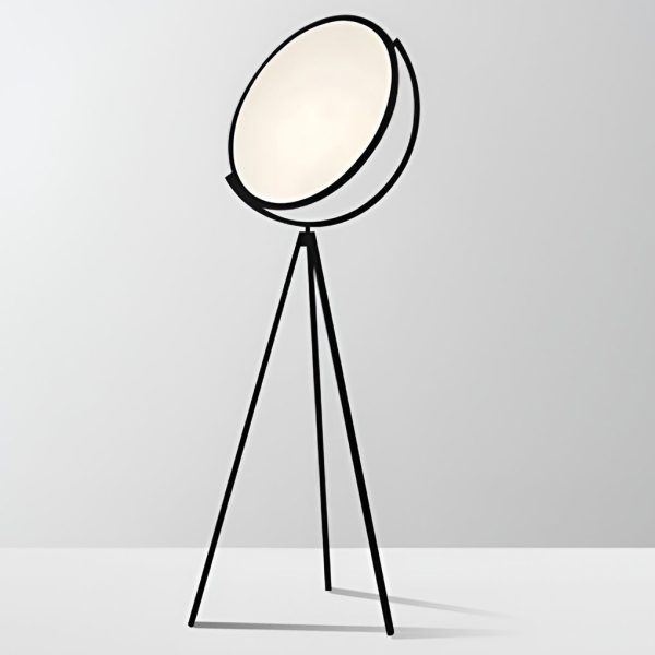 Black Metal and Rotating LED Tripod Floor Lamp - Image 5