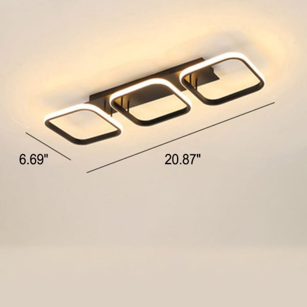 Nordic Simple Creative Square Combination Design LED Semi-Flush Mount Light - Image 4