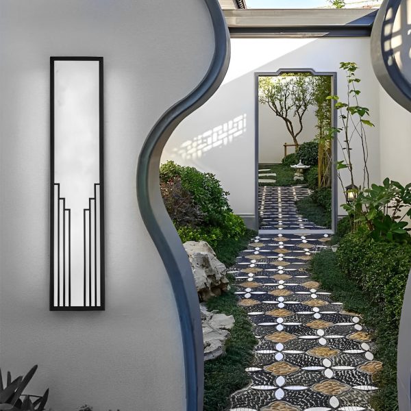 Strip Rectangular Resin Waterproof LED Black Modern Outdoor Wall Light - Image 2