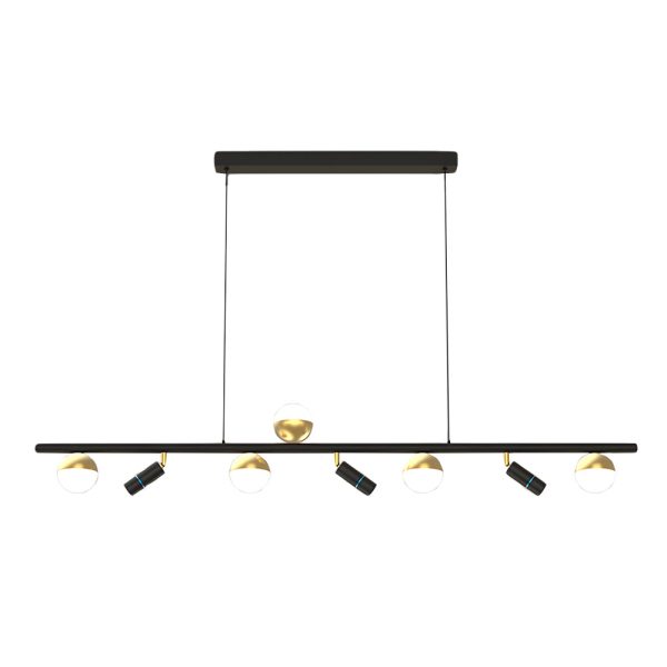Long Strip LED Three Step Dimming Nordic Spotlight Dining Room Chandelier - Image 7