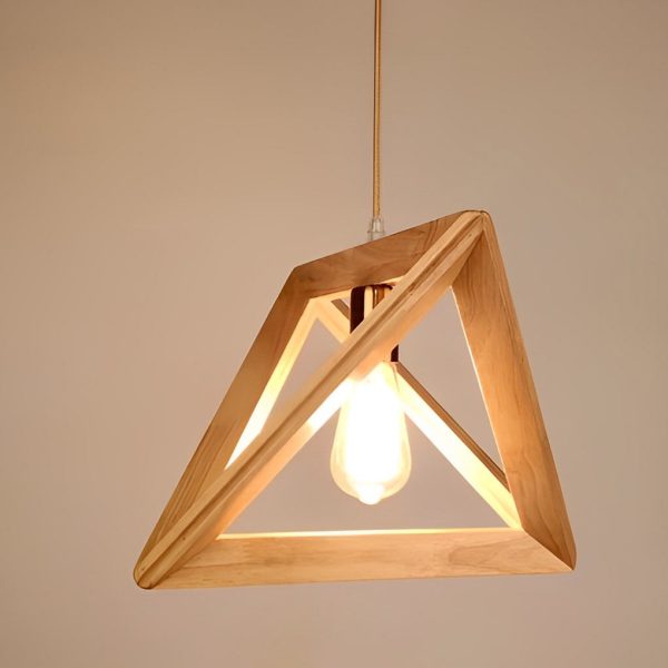 Creative Wood Frame Geometric Art Minimalist Nordic Pendant Lights - Image 9