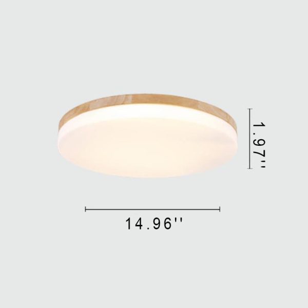 Modern Acrylic Shade Round Log LED Flush Mount Light - Image 8