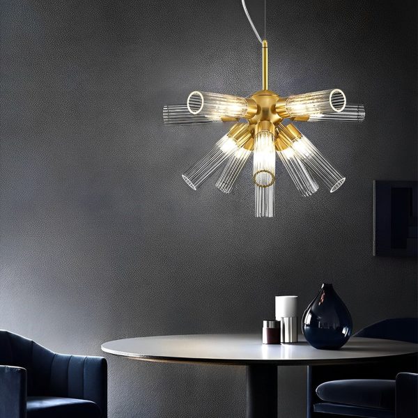 Acrylic Tube Three Step Dimming Post-Modern Sputnik Light Chandelier - Image 2