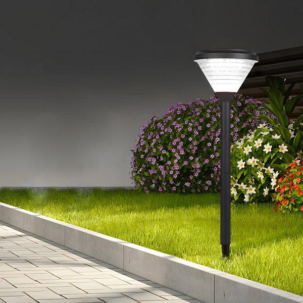 27.6-Inch H Black LED Solar Pathway Landscape Lights - Image 2