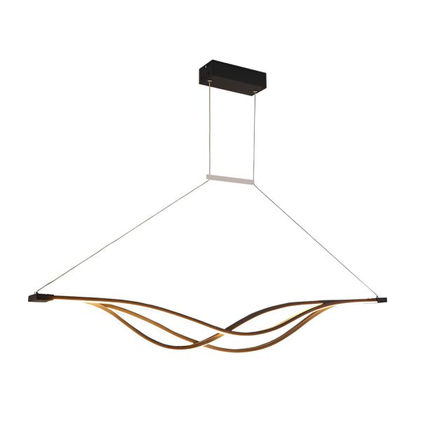 Long Waves Lines Stepless Dimming with Remote Nordic Chandelier Light - Image 3