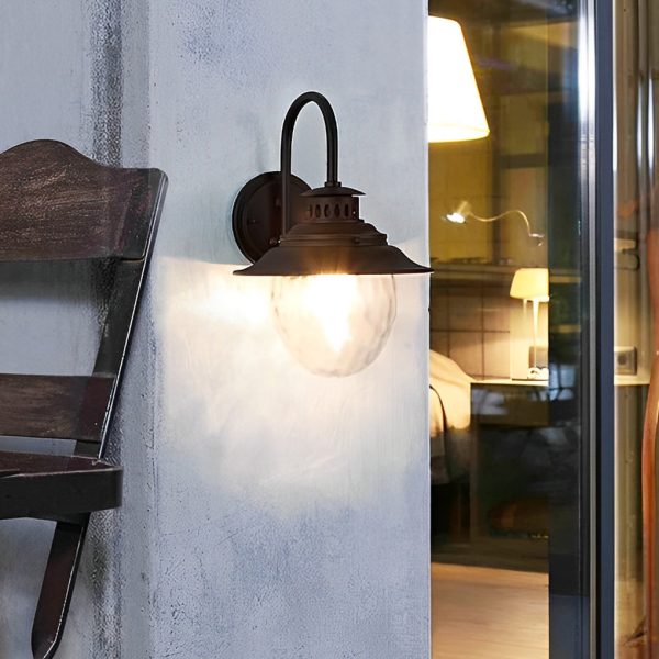 Creative Glass Metal LED Waterproof Modern Outdoor Wall Lamp Wall Sconce Lighting - Image 3